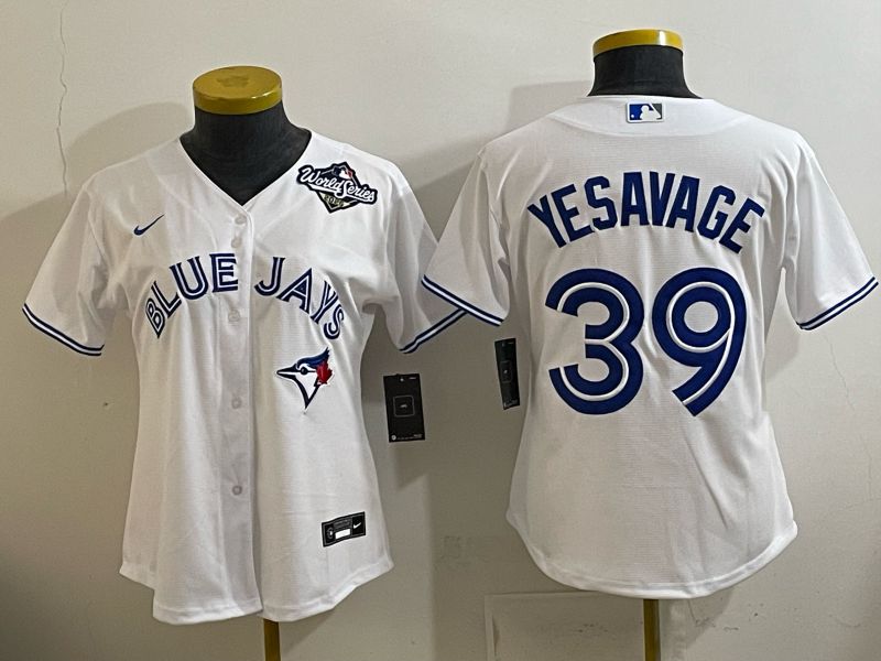 Women 2025 Toronto Blue Jays #39 Yesavage white Game Nike MLB Jersey style 003